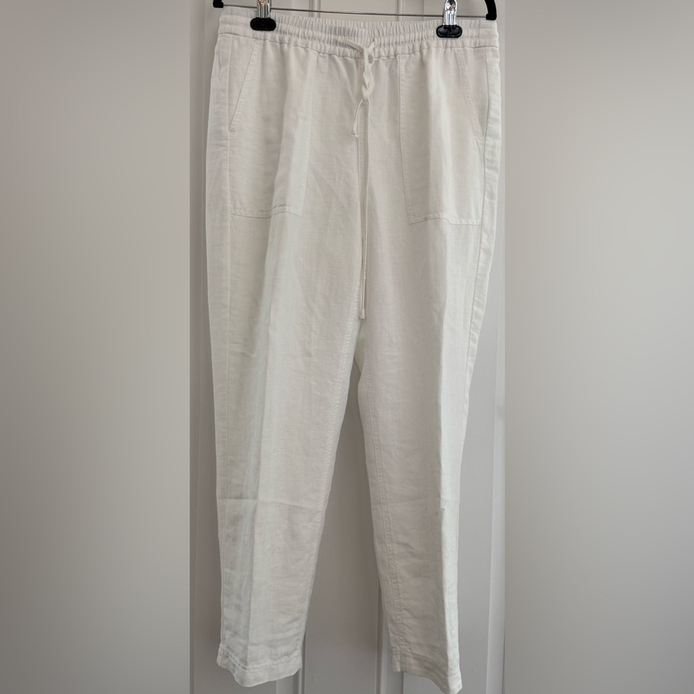 J Crew Women’s Seaside White Pull On Drawstring Pants